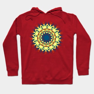 Golden decorative Mandala art Sunflower modern repeated pattern Hoodie